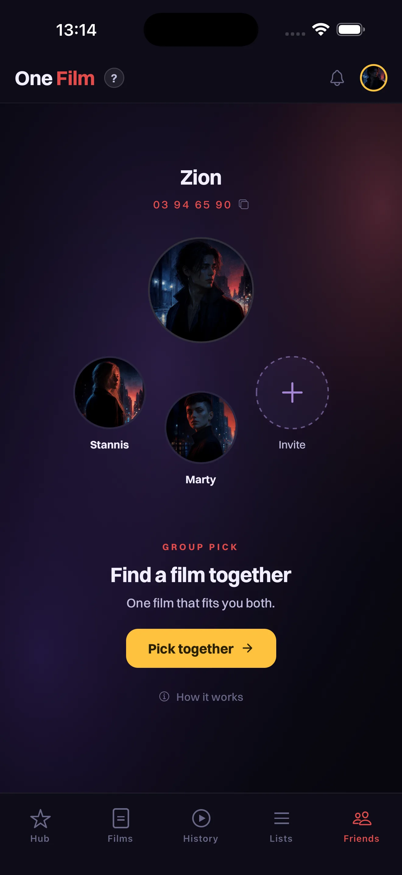 One Film Friends screen with Group Pick